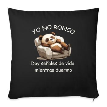 YO NO RONCO â Panda Quote Spanish Humor - Sofa pillowcase 17,3'' x 17,3'' (45 x 45 cm) - black - Front