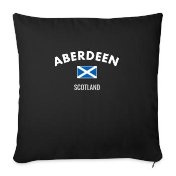 Aberdeen Ecosse Ecosse Drapeau Ecossais Ecosse - Housse de coussin décorative 45 x 45 cm - noir - Devant