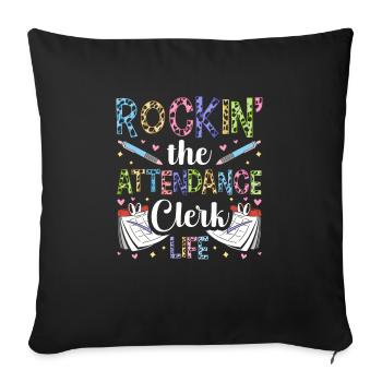 Secrétaire des présences - Housse de coussin décorative 45 x 45 cm - noir - Devant