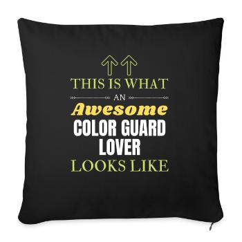 So sieht ein großartiger Color Guard-Liebhaber aus - Sofakissenbezug 45 x 45 cm - Schwarz - Vorne
