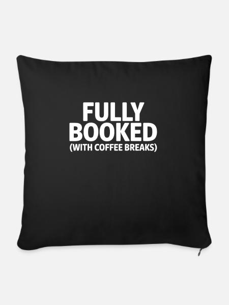 Büro Humor Kaffeepause - Sofakissenbezug 45 x 45 cm - Schwarz