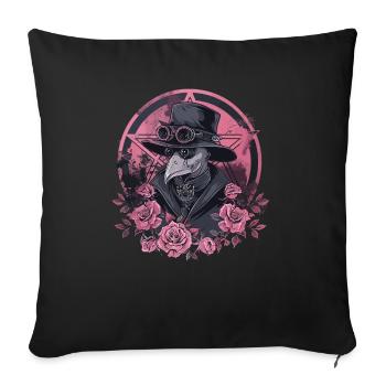 Plague Doctor Kawaii Pastel Gothic - Sofakissenbezug 45 x 45 cm - Schwarz - Vorne