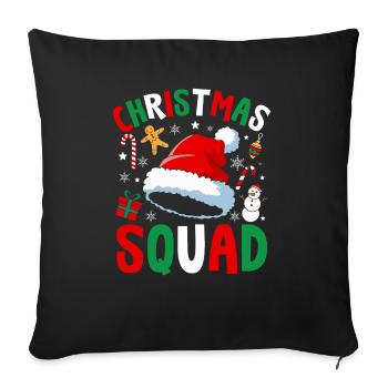 Christmas Squad Elf Santa - Sofa pillowcase 17,3'' x 17,3'' (45 x 45 cm) - black - Front