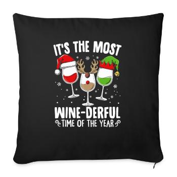 C’est la période la plus viticole de l’année Santa C - Housse de coussin décorative 45 x 45 cm - noir - Devant