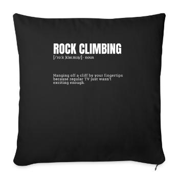 Humour Escalade Excitation Définition - Housse de coussin décorative 45 x 45 cm - noir - Devant