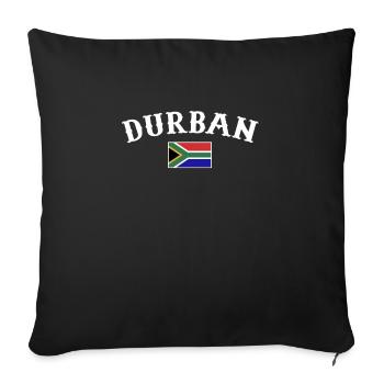 Durban South Africa Flag South African - Sofa pillowcase 17,3'' x 17,3'' (45 x 45 cm) - black - Front