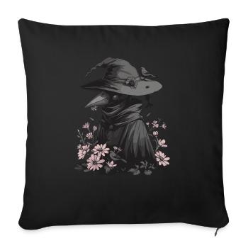 Plague Doctor Kawaii Pastel Gothic - Sofakissenbezug 45 x 45 cm - Schwarz - Vorne