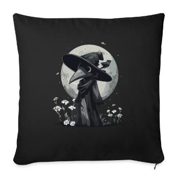 Plague Doctor Kawaii Pastel Gothic - Sofakissenbezug 45 x 45 cm - Schwarz - Vorne