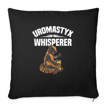 Crazy Uromastyx Whisperer - Sofa pillowcase 17,3'' x 17,3'' (45 x 45 cm) - black - Front