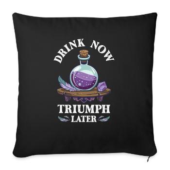 Potion Fantasy Enthousiaste RPG Gamer - Housse de coussin décorative 45 x 45 cm - noir - Devant