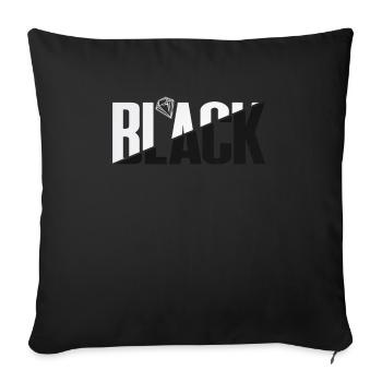 Black Typography Design Black Typography - Sofa pillowcase 17,3'' x 17,3'' (45 x 45 cm) - black - Front