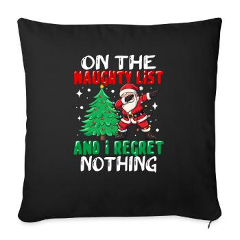 Sur La Liste Des Vilains Et Je Ne Regrette Rien, Ch - Housse de coussin décorative 45 x 45 cm - noir - Devant