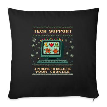 I'm Here To Delete Your Cookies – Holiday Fun - Sofakissenbezug 45 x 45 cm - Schwarz - Vorne