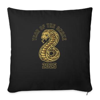 Année Chinoise 2025 Année du Serpent - Housse de coussin décorative 45 x 45 cm - noir - Devant