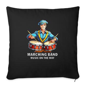MUSIQUE DE FANFARE EN ROUTE - Housse de coussin décorative 45 x 45 cm - noir - Devant