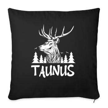 Taunus - Housse de coussin décorative 45 x 45 cm - noir - Devant