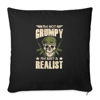 Veteran Medicated Dysfunctional - Sofakissenbezug 45 x 45 cm - Schwarz - Vorne