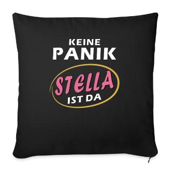 DON'T PANIC STELLA IS HERE - Sofa pillowcase 17,3'' x 17,3'' (45 x 45 cm) - black - Front