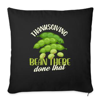 Thanksgiving Bean There Done That Green Bean - Sofa pillowcase 17,3'' x 17,3'' (45 x 45 cm) - black - Front