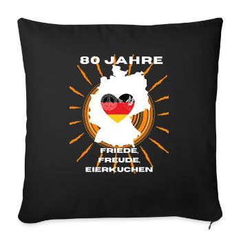 Frieden in Deutschland - Sofakissenbezug 45 x 45 cm - Schwarz - Vorne