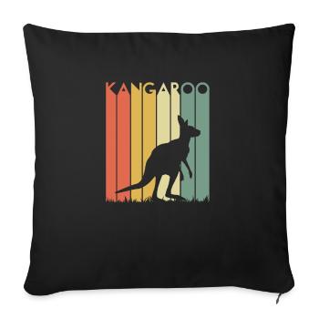 Kangaroo - Sofa pillowcase 17,3'' x 17,3'' (45 x 45 cm) - black - Front