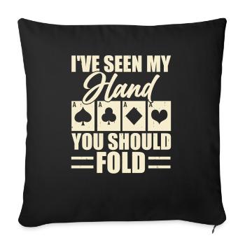 Poker Gambling Funny Poker Gambler - Sofa pillowcase 17,3'' x 17,3'' (45 x 45 cm) - black - Front