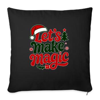 Christmas magic - Sofa pillowcase 17,3'' x 17,3'' (45 x 45 cm) - black - Front