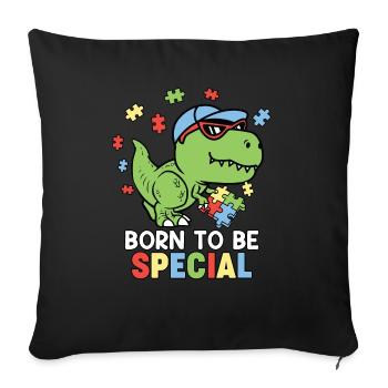 Autism Autistic - Sofa pillowcase 17,3'' x 17,3'' (45 x 45 cm) - black - Front