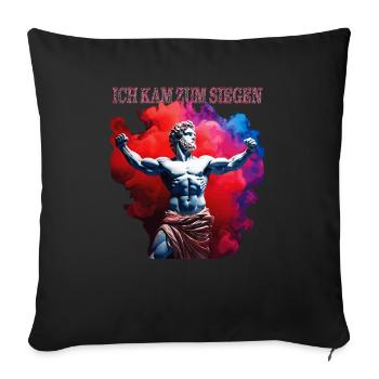 I CAME TO VICTORY - Sofa pillowcase 17,3'' x 17,3'' (45 x 45 cm) - black - Front