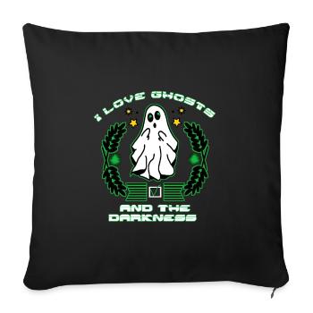 J’aime les fantômes et l’obscurité - Housse de coussin décorative 45 x 45 cm - noir - Devant
