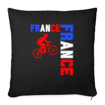 drapeau france cadeau, cadeau france drapeau Vélo - Housse de coussin décorative 45 x 45 cm - noir - Devant
