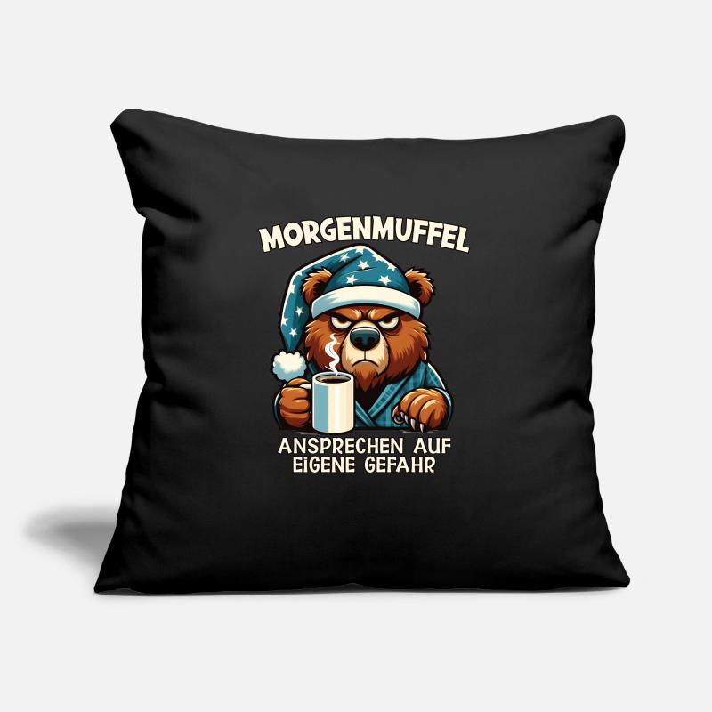 Approchez les grognements du matin à vos risques et périls Housse de coussin décorative 45 x 45 cm