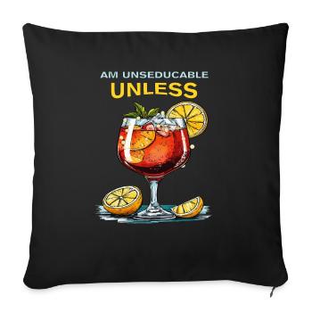 GETRÄNK AM UNSEDUCABLE UNLESS - Sofakissenbezug 45 x 45 cm - Schwarz - Vorne