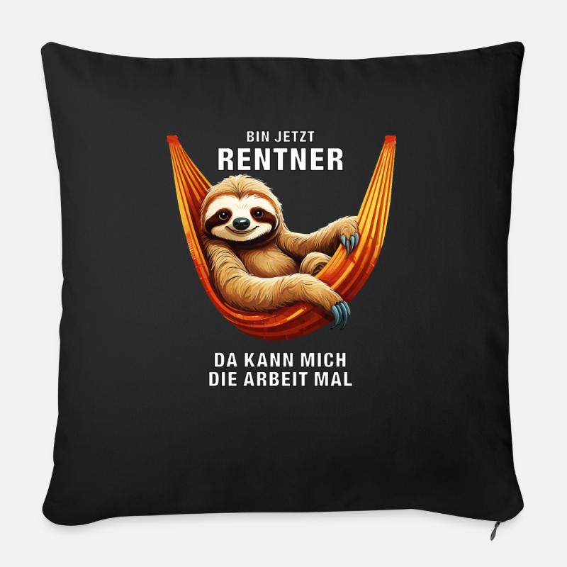 FAULTIER BIN JETZT RENTNER - Sofakissenbezug 45 x 45 cm - Schwarz