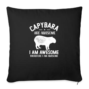 Capybara - Sofakissenbezug 45 x 45 cm - Schwarz - Vorne