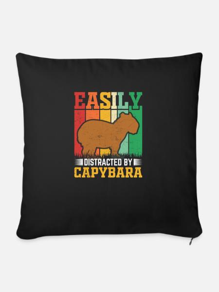 Capibara - Pudebetræk 45 x 45 cm - sort
