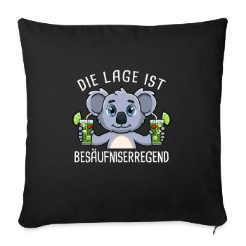 Die Lage Ist Besäufniserregend Mädelsabend - Sofakissenbezug 45 x 45 cm - Schwarz - Vorne