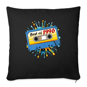 1996 CASSETTE MUSICALE BEST OF - Housse de coussin décorative 45 x 45 cm - noir - Devant