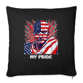 MAN USA MY PRIDE CONTOUR - Sofa pillowcase 17,3'' x 17,3'' (45 x 45 cm) - black - Front