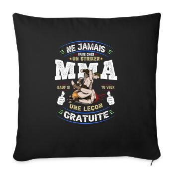 MMA - Leçon Gratuite Arts Martiaux Mixtes - Housse de coussin décorative 45 x 45 cm - noir - Devant