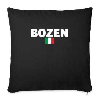 Bolzano Italie Drapeau italien Italien - Housse de coussin décorative 45 x 45 cm - noir - Devant