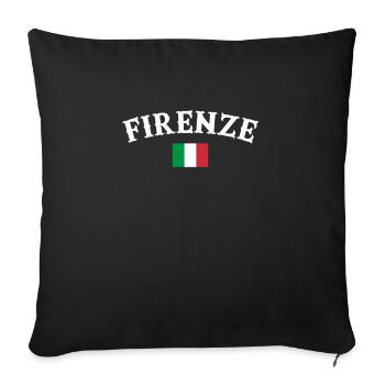 Florence Italie Drapeau italien Italien - Housse de coussin décorative 45 x 45 cm - noir - Devant