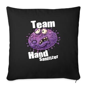 Désinfectant pour les mains Lavage des mains - Housse de coussin décorative 45 x 45 cm - noir - Devant