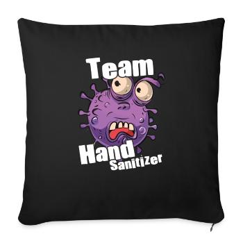 Désinfectant pour les mains Lavage des mains - Housse de coussin décorative 45 x 45 cm - noir - Devant