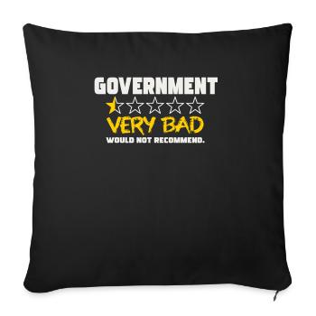 Regierung Sehr Schlecht Bewertung Nicht Empfehlen - Sofakissenbezug 45 x 45 cm - Schwarz - Vorne