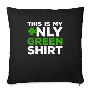 Happy St. Patrick's Day Kleeblätter - Sofakissenbezug 45 x 45 cm - Schwarz - Vorne