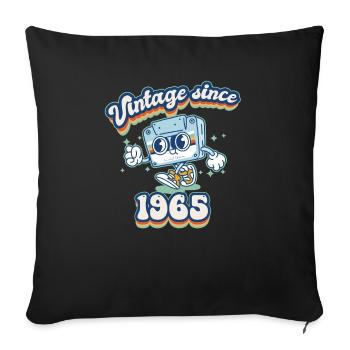 Le meilleur de 1965 Vintage Rétro 60e anniversaire - Housse de coussin décorative 45 x 45 cm - noir - Devant