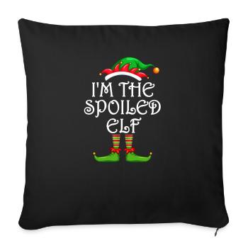 I'm The Spoiled Elf Shirt Matching Family - Sofakissenbezug 45 x 45 cm - Schwarz - Vorne