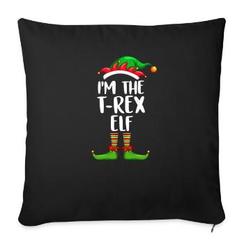 I'm The T-Rex Elf Shirt Matching Family Christmas - Sofakissenbezug 45 x 45 cm - Schwarz - Vorne