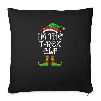 I'm The T-Rex Elf Shirt Matching Family Christmas - Sofakissenbezug 45 x 45 cm - Schwarz - Vorne
